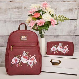 Loungefly Star Wars Darth Vader Floral Backpack with Matching Wallet